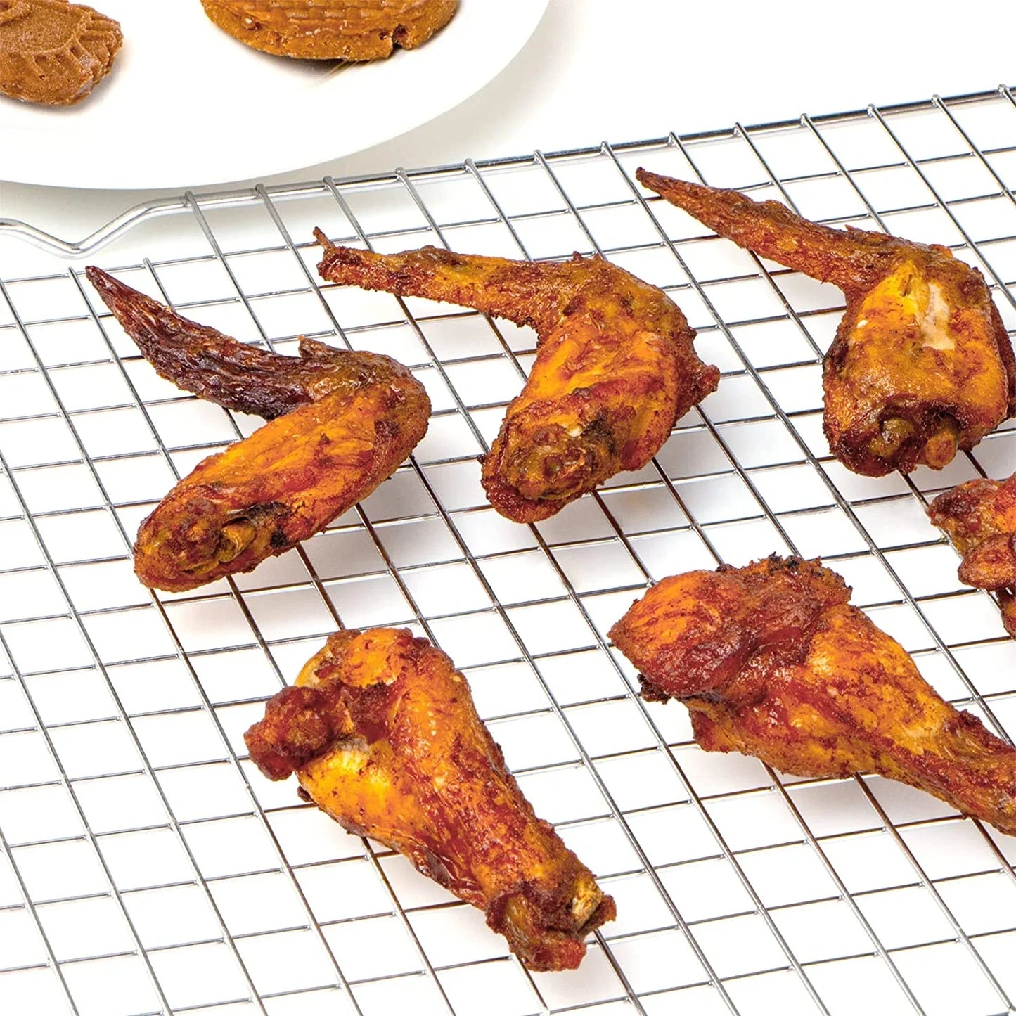 Cooling Rack for Baking 2-Pack, 16X10 Inches Baking Rack, Thick Wire Cookie Rack for Cooking, Roasting, Grilling, Drying, Oven Safe, Fits Half Sheet Pan, Silver