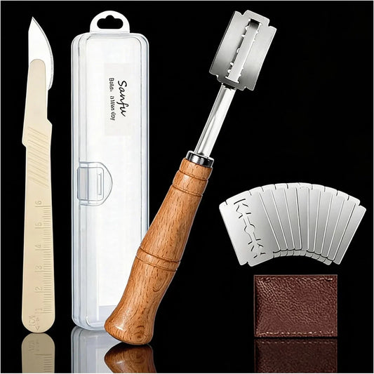 Bread Lame Dough Scoring Tool, Professional - Grade Baguette & Sourdough Scoring Tool with Razor Blades and Storage Cover, Lame Bread Tool, Essential Baking Supplies