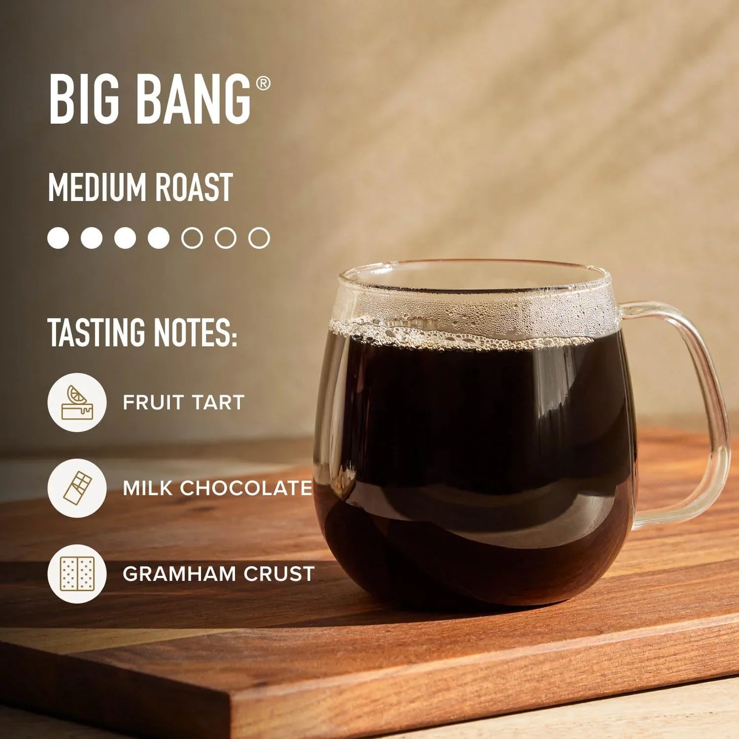 , Medium Roast Ground Coffee, 100% Arabica Coffee - Big Bang 18 Ounce Bag