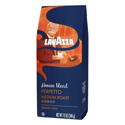House Blend Perfetto Ground Coffee 12Oz Bag, Medium Roast, Full-Bodied, Intensity 3/5, 100% Arabica, Ideal for Drip Brewers, (Pack of 1) - Package May Vary