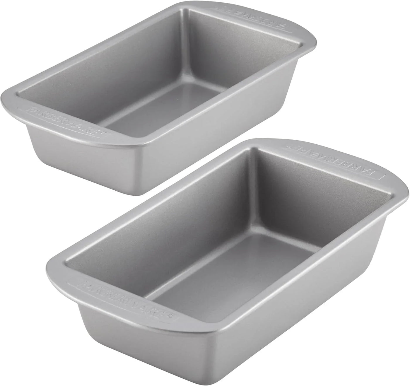 Bakeware Meatloaf/Nonstick Baking Loaf Pan Set, Two 9-Inch X 5-Inch, Gray