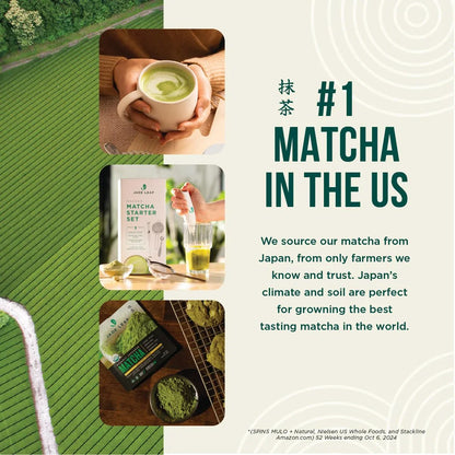 Organic Matcha Latte Mix - Lightly Sweet Japanese Matcha Green Tea Powder with Organic Cane Sugar for Café Style Blend, 5.3 Ounce / 150G (Pack of 1)