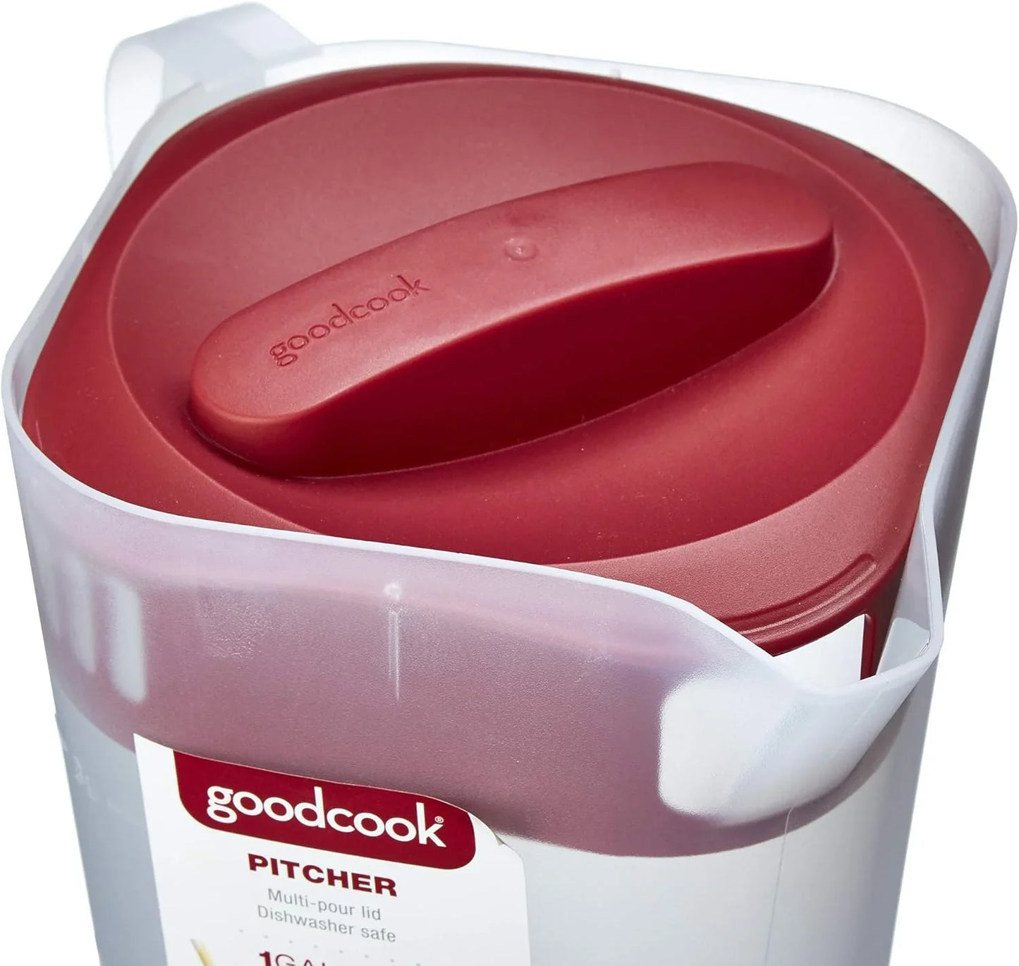1 Gallon Pitcher with 4 Way Lid, Made without BPA, Clear