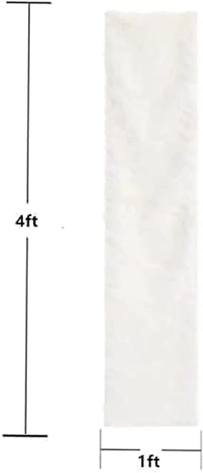 Table Runner, Thanksgiving Modern Small White Fur Table Runners for Party Birthday Christmas Friendsgiving Wedding Dinning Table, Decorative Rug Luxury Faux Fur Runner for Table(11.8X47.2Inch)