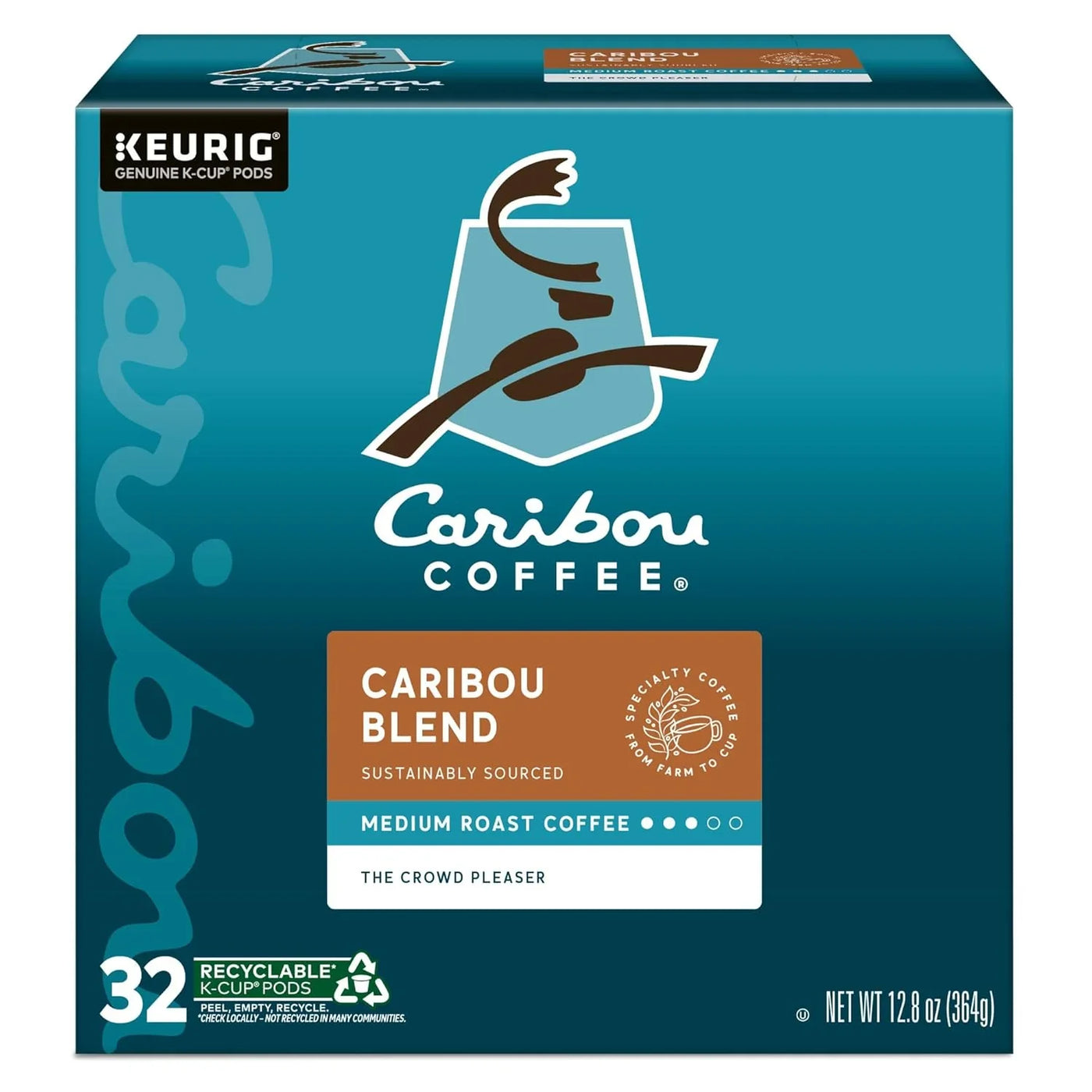 Caribou Blend, Keurig Single-Serve K-Cup Pods, Medium Roast Coffee, 32 Count(Pack of 1)