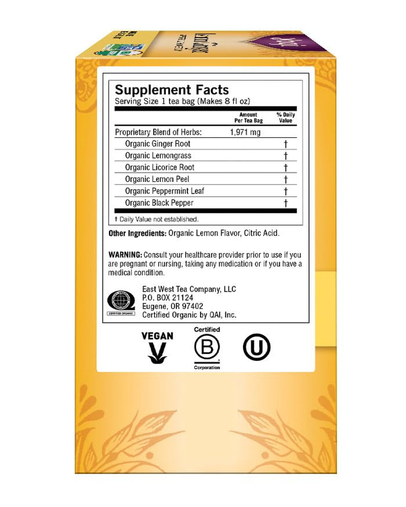 Tea Lemon Ginger Tea Bags, 16 Ct