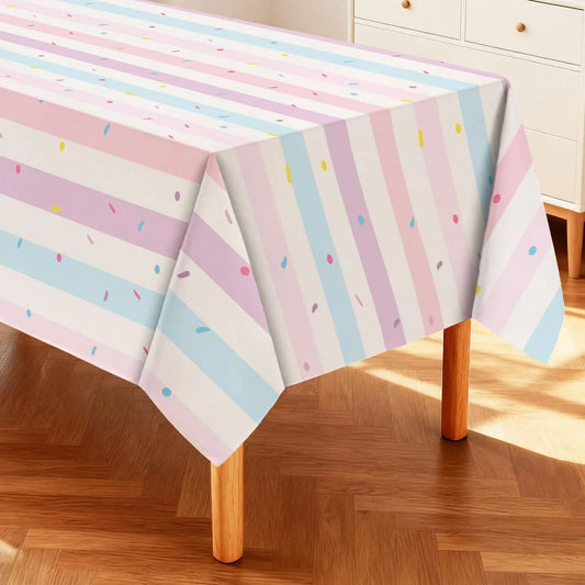 Waterproof Tablecloth Rectangular Reusable Table Cover for Indoor Outdoor Party Picnic Kitchen Washable Wipe Clean Sprinkle Table Cloth,4Ft/84 X 60 Inch