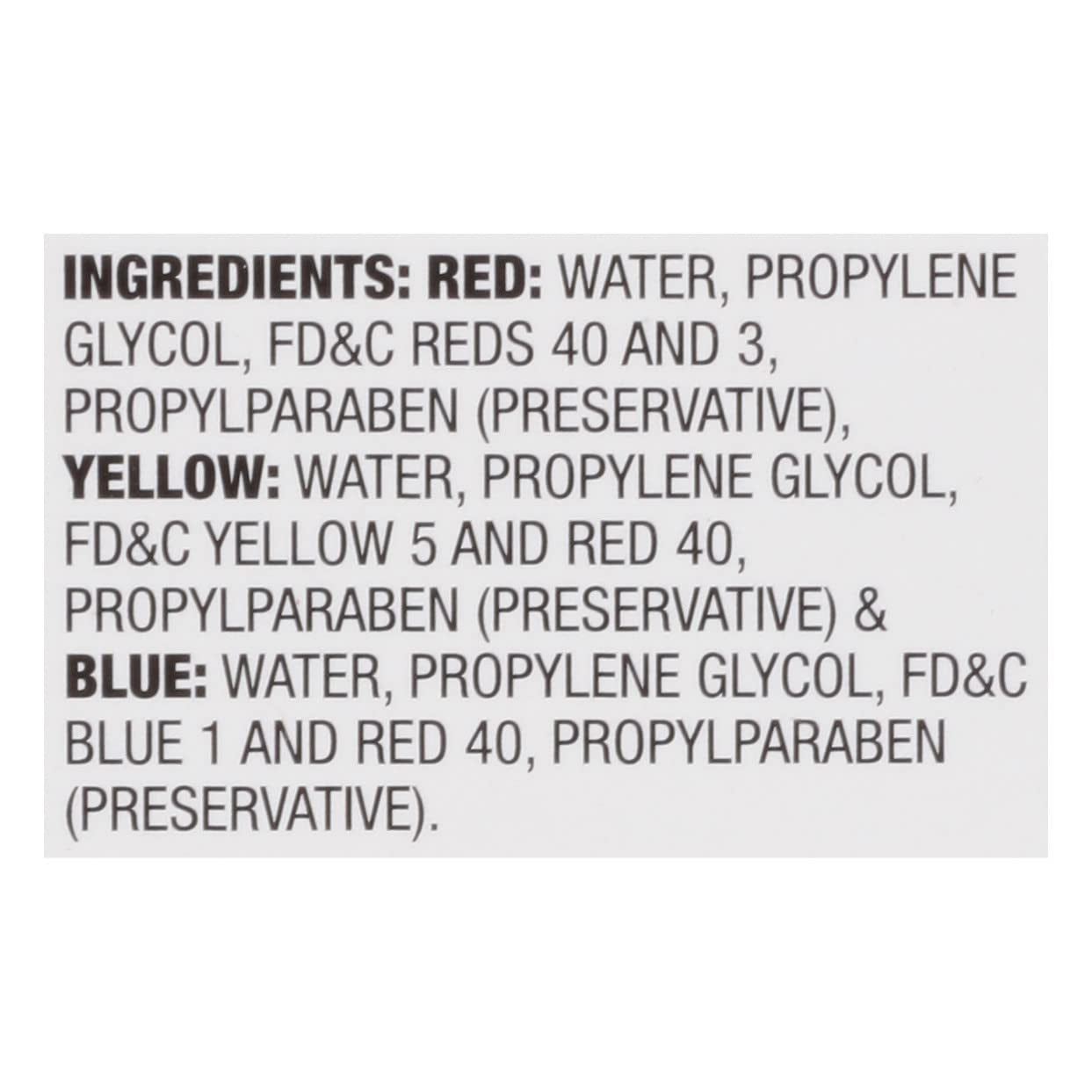 Assorted Food Colors & Egg Dye, 1.5 Fl Oz
