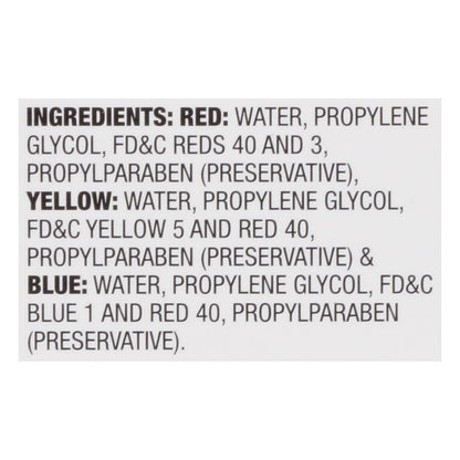 Assorted Food Colors & Egg Dye, 1.5 Fl Oz