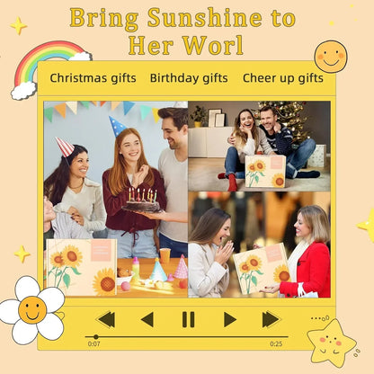 Sunflower gift box for birthdays, Christmas, or cheer-up occasions — perfect for gifting with joy