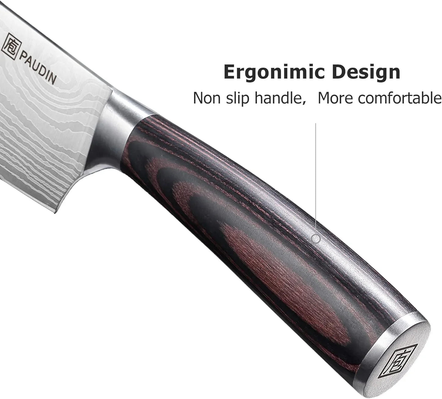 Nakiri Knife - 7" Razor Sharp Meat Cleaver and Vegetable Kitchen Knife, High Carbon Stainless Steel, Multipurpose Asian Chef Knife for Home and Kitchen with Ergonomic Handle