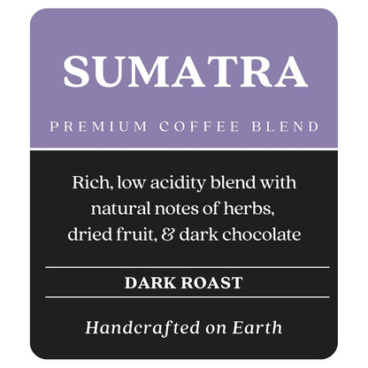 Dark Roast Whole Bean Coffee, Sumatra Blend, 2 Lb