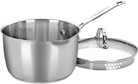 7193-20P Chef'S Classic Stainless 3-Quart Cook and Pour Saucepan with Cover