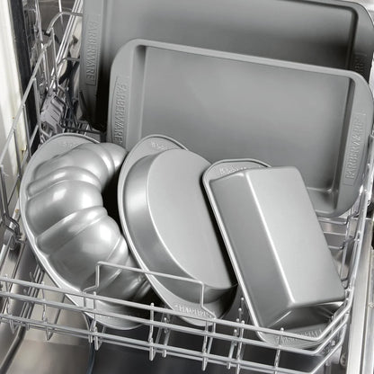 Bakeware Meatloaf/Nonstick Baking Loaf Pan Set, Two 9-Inch X 5-Inch, Gray