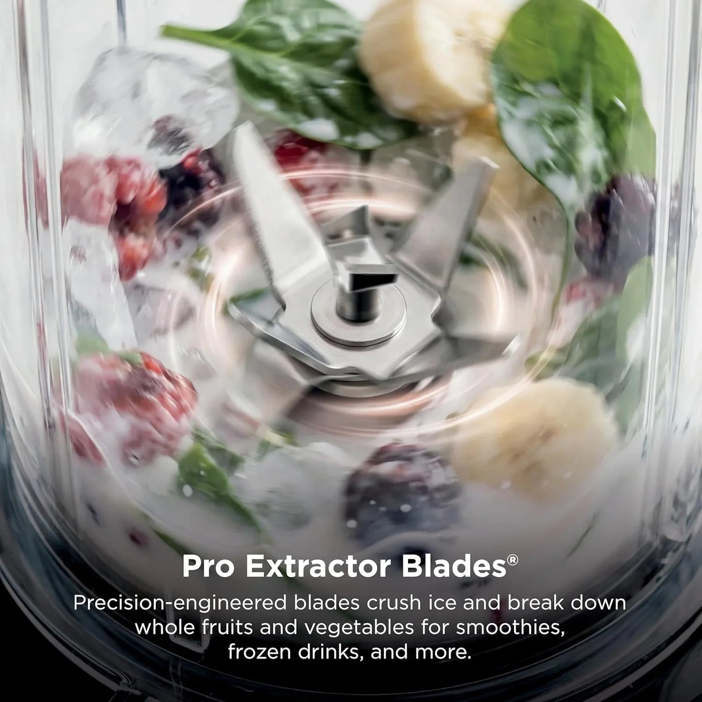 Fit Compact Personal Blender, Portable Blender For-Smoothies, Shakes, Food Prep, and Frozen Blending, 700-Watt Base, (2) 16-Oz. Cups and Spout Lids, Black QB3001SS