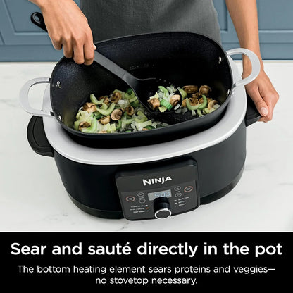 ® 12-In-1 Possiblecooker™ plus | 8.5-Qt - Sous Vide & Proof Multi-Cooker | Slow Cooker, Dutch Oven & More | Glass Lid & Integrated Spoon | Nonstick | Oven Safe Pot to 500°F | Black | MC1010