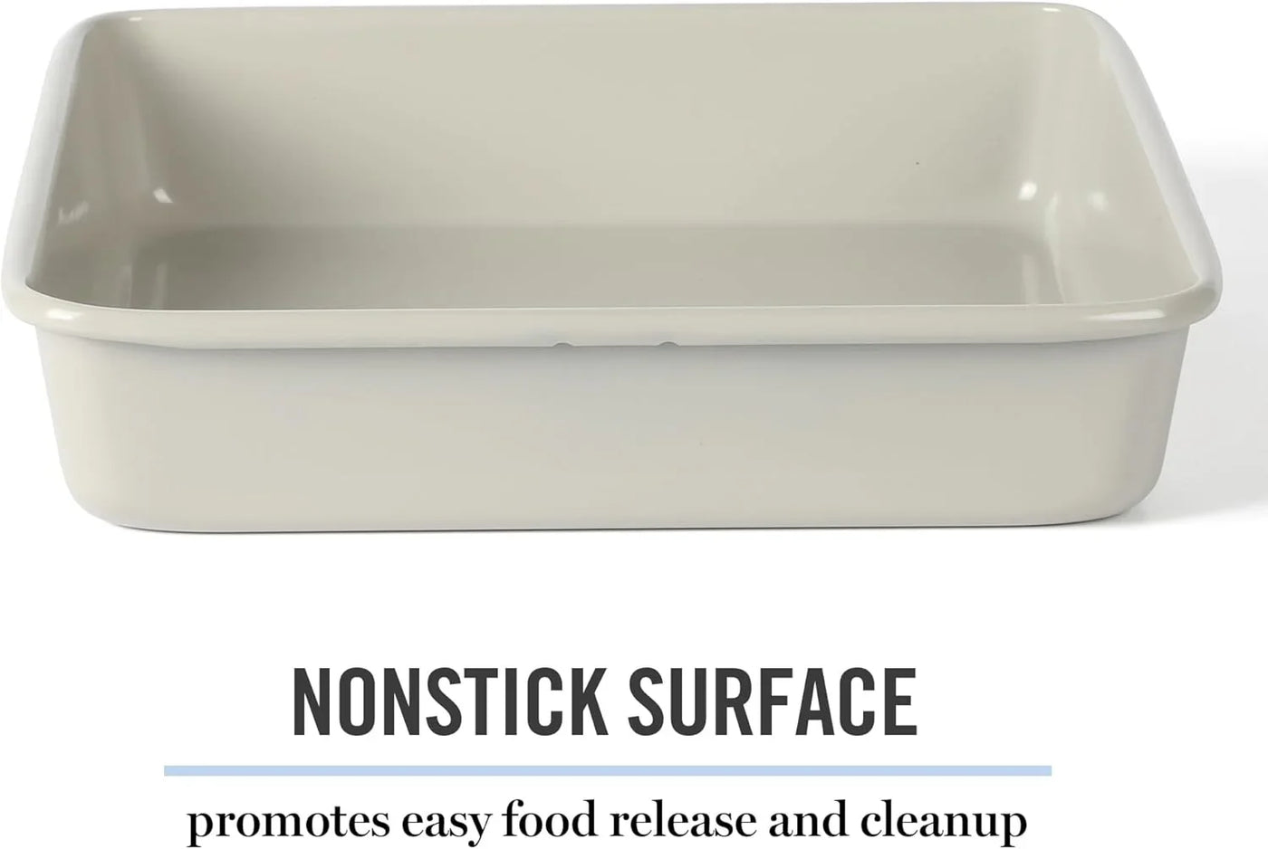 Gallen 9 Inch Square Nonstick Carbon Steel Cake Pan – Cool Grey, Durable Bakeware for Even Baking and Easy Release