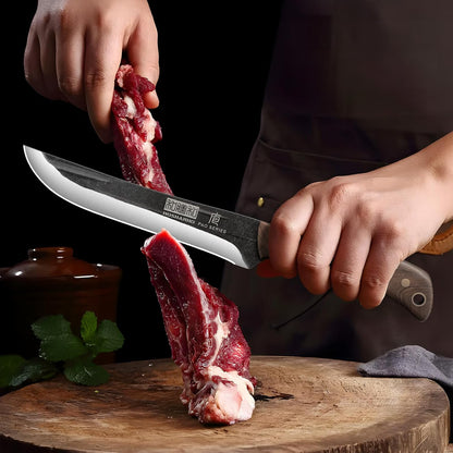 6.7 Inch Boning Knife for Meat Cutting, Super Sharp Fillet Knife for Fish, High Carbon Steel Hand Forged Butcher Knives for Brisket Trimming, BBQ, Camping