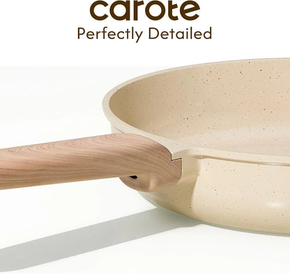 10" Frying Pan Set, Non-Toxic PTFE & PFOA Free Fry Pan & Omelet Pan, Compatible with Induction, Ceramic, Gas Cooktops
