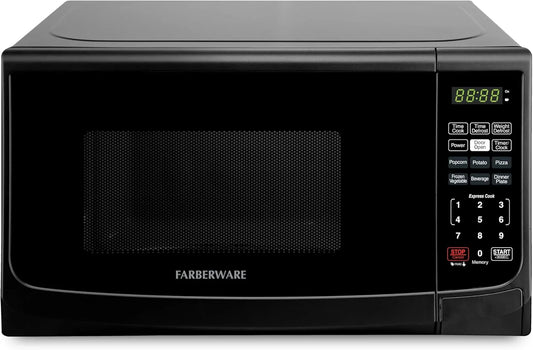 0.9 Cu. Ft. Countertop Microwave Oven – 900 Watts Power, Auto Cook Settings, Defrost, Easy Clean and Child Safety Lock - Black
