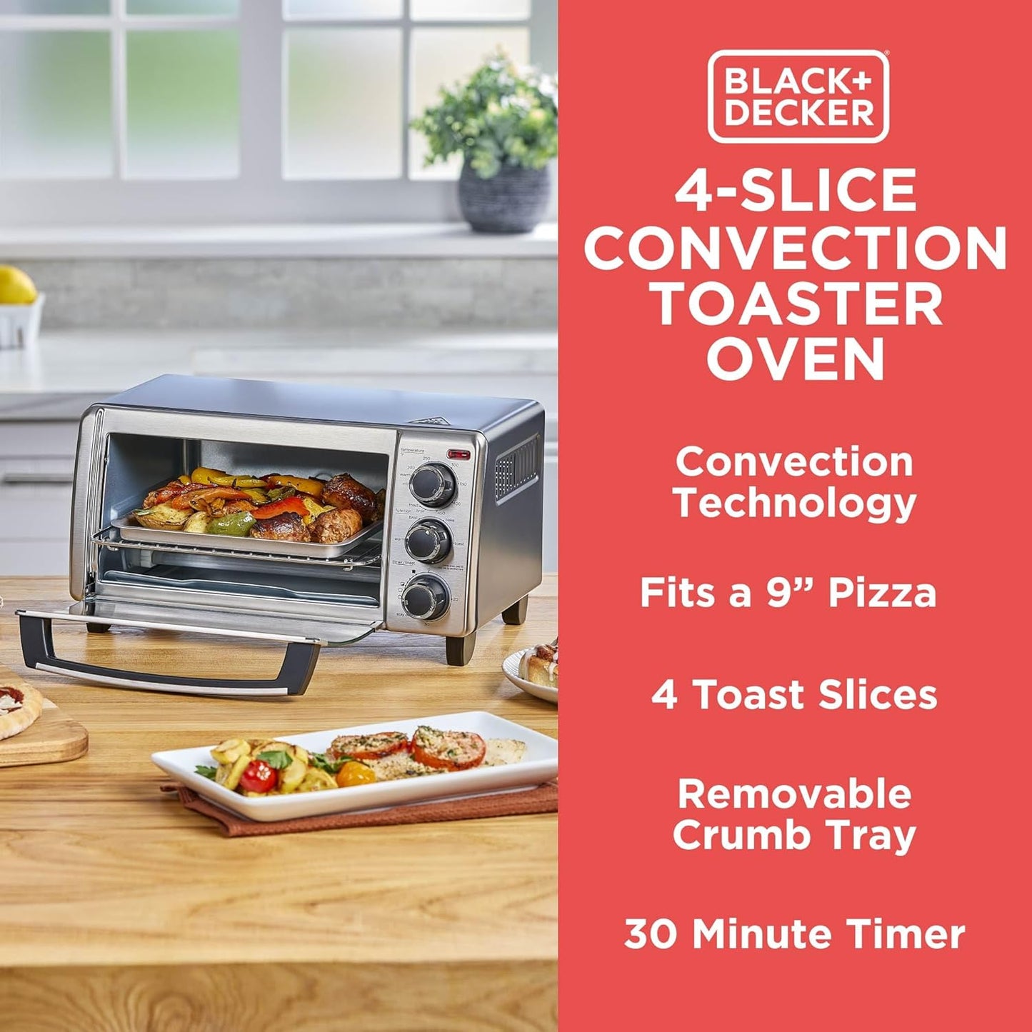 TO1313SBD Toaster Oven, 15.47 Inch, Silver