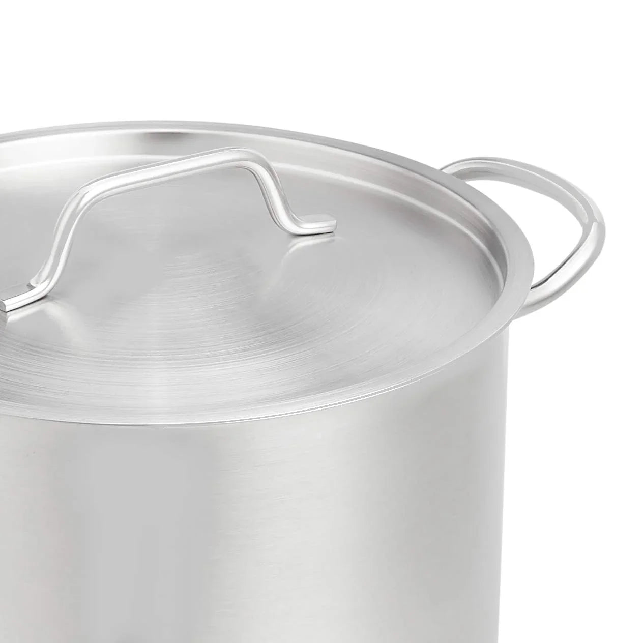 12 Quarts Stainless Steel Aluminum-Clad Stock Pot with Cover, Induction Compatible, Dishwasher Safe, Oven Safe, Even Heating, Soup and Pasta Pot