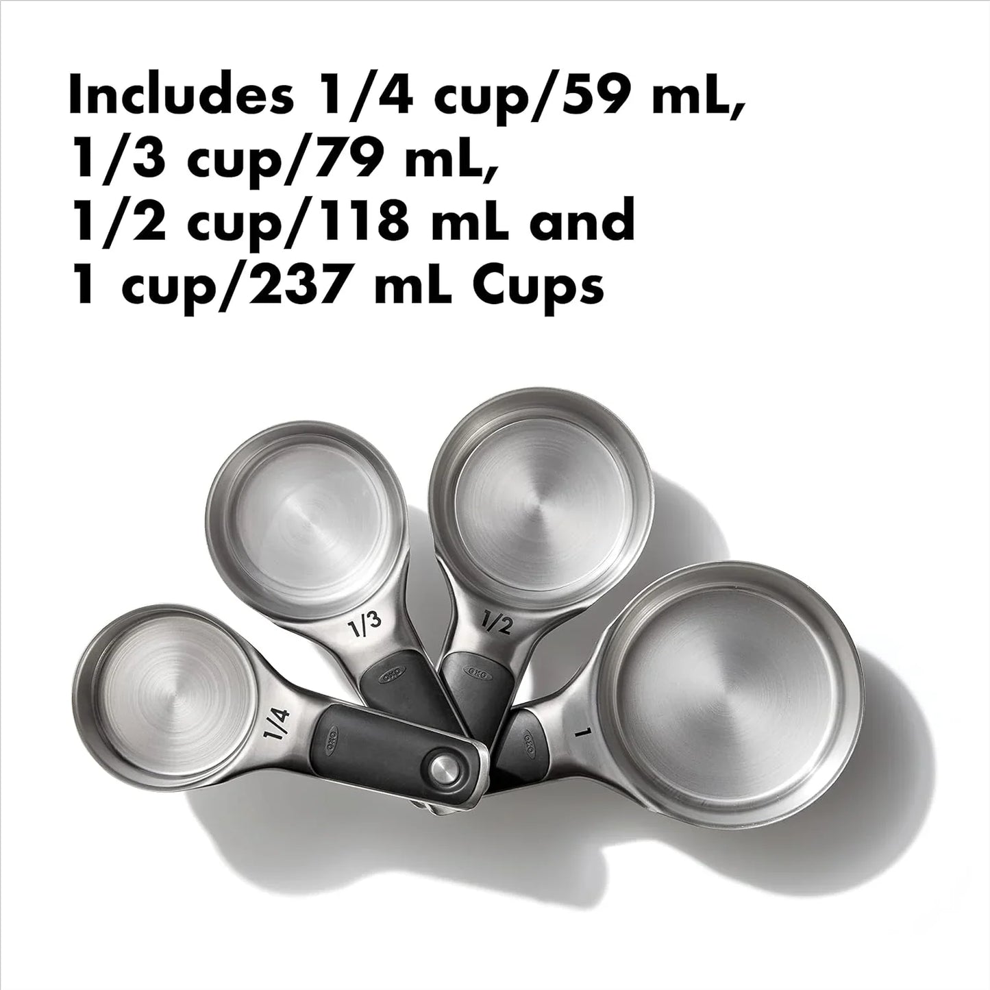 Good Grips 8 Piece Stainless Steel Measuring Cups and Spoons Set
