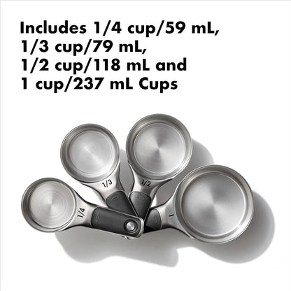 Good Grips 8 Piece Stainless Steel Measuring Cups and Spoons Set