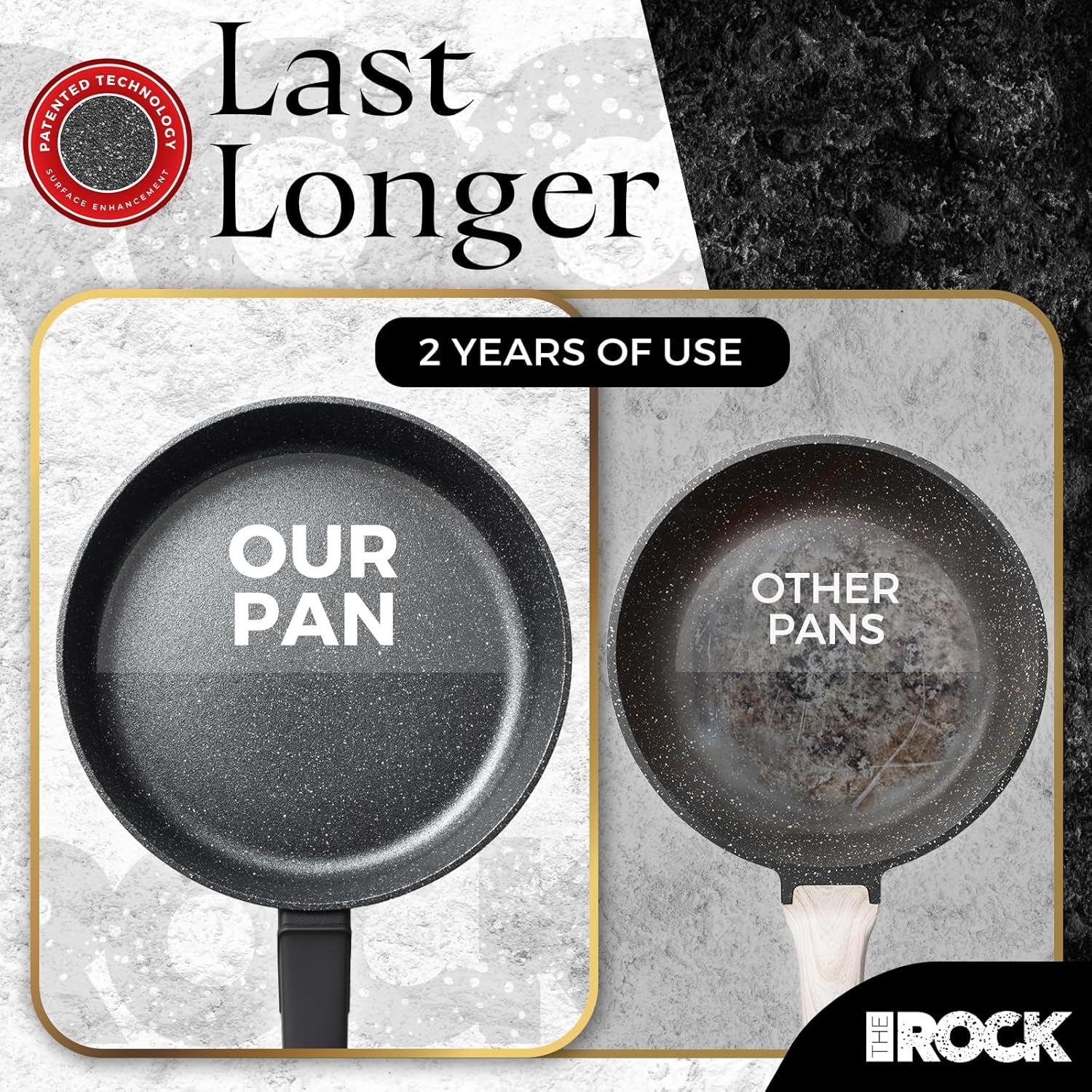 SOHO 11-Inch Non Stick Frying Pan – Nothing Sticks, Never Warps, Lasts Longer, Healthy Skillet with Heat-Resistant Handle, PFOA Free, Oven & Dishwasher Safe, Black