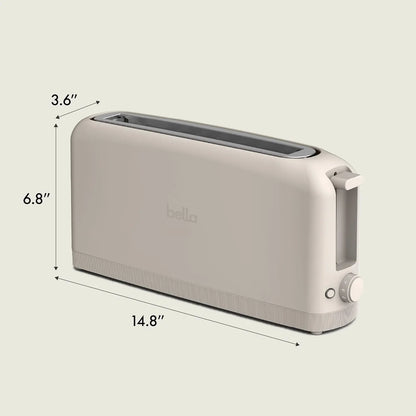 2 Slice Slim Toaster, Fits-Anywhere™ Kitchenware, 6 Setting Shade Control with Reheat & Cancel Buttons, Fits Sourdough, 10” Long Slot, anti Jam & Auto Shutoff, 900 Watt, Oatmilk