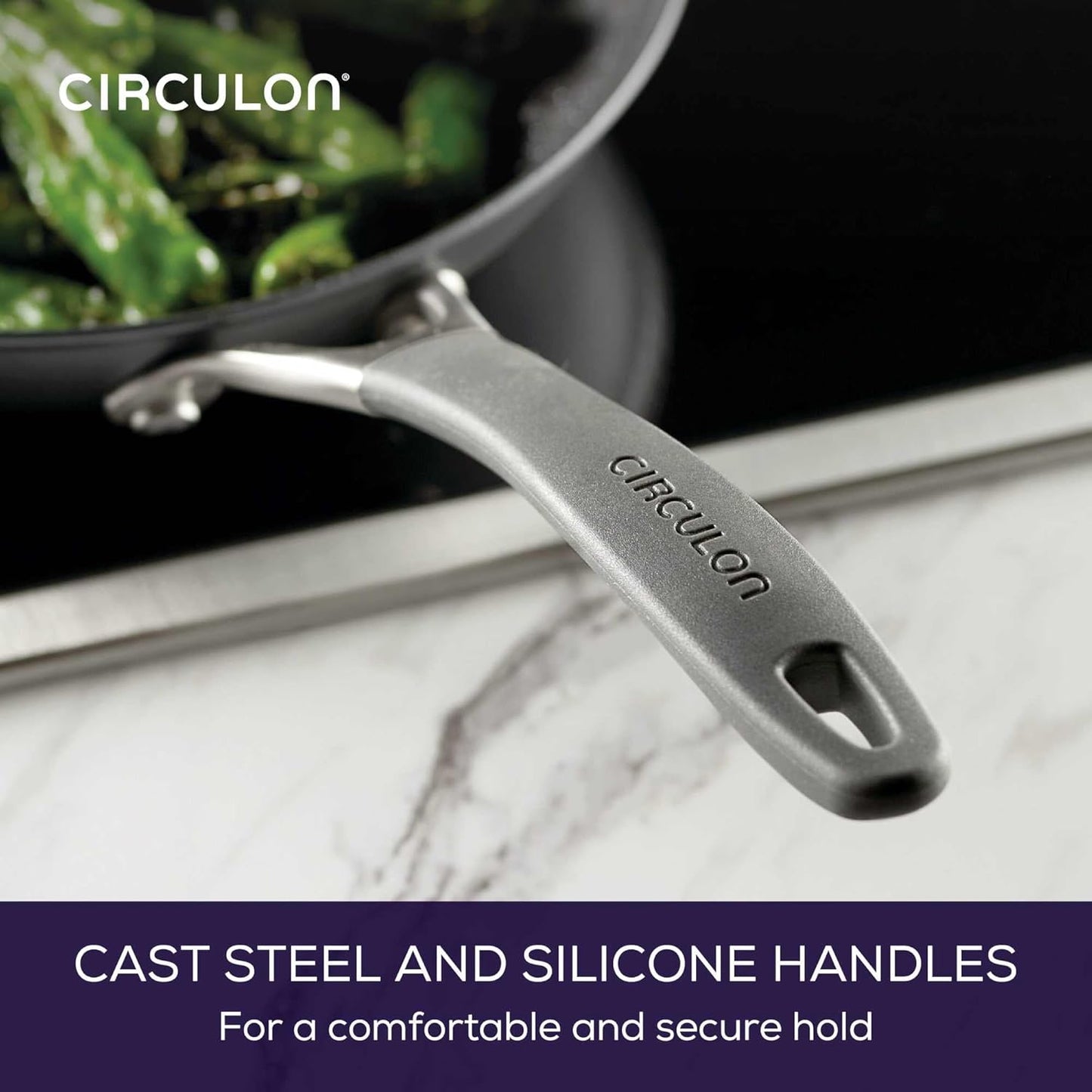 A1 Series with Scratchdefense Nonstick Induction Pots and Pans Cookware Set, Induction Cookware, Kitchen Essentials, 9-Piece, Graphite