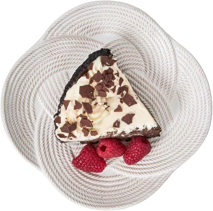 Le Panier Mystic Knot Dessert/Salad Plate - Whitewash