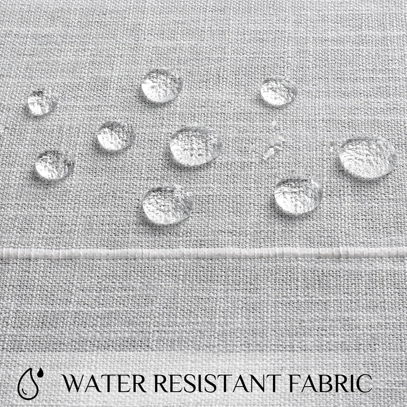 Outdoor Tablecloth Rectangle, Waterproof Linen Cotton Farmhouse Table Cloths with Tassel, Heavy Weight Wrinkle Free Boho Table Cover for Picnic Camping Dining - 55 X 70 Inch, Grey Plaid