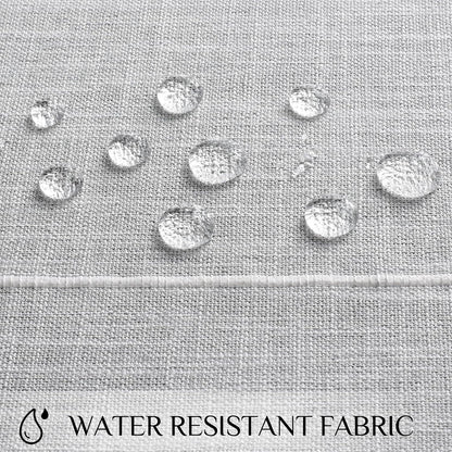 Outdoor Tablecloth Rectangle, Waterproof Linen Cotton Farmhouse Table Cloths with Tassel, Heavy Weight Wrinkle Free Boho Table Cover for Picnic Camping Dining - 55 X 70 Inch, Grey Plaid