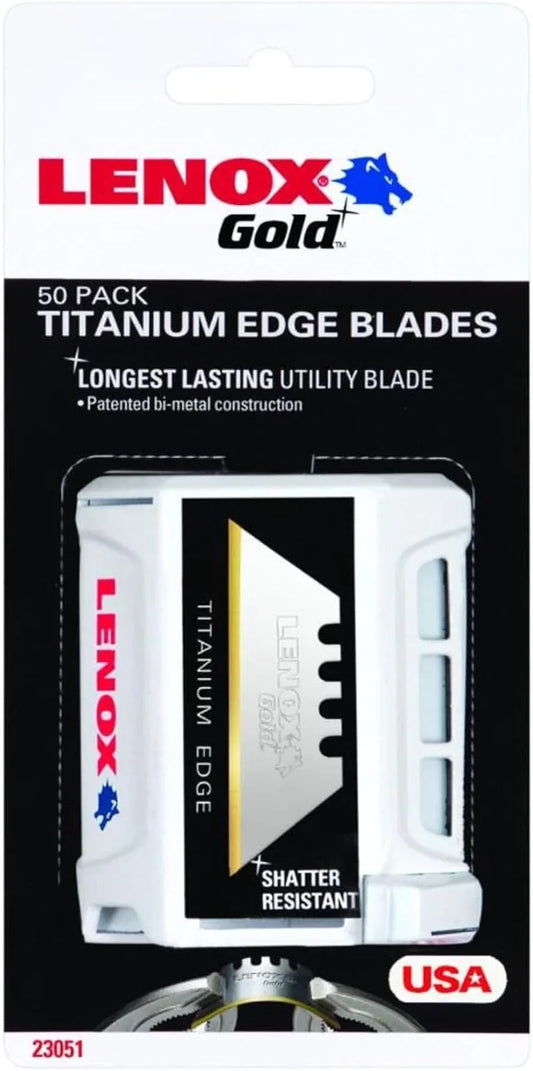 50-Pack 1.5-In Carbon Steel Straight Replacement Utility Blades