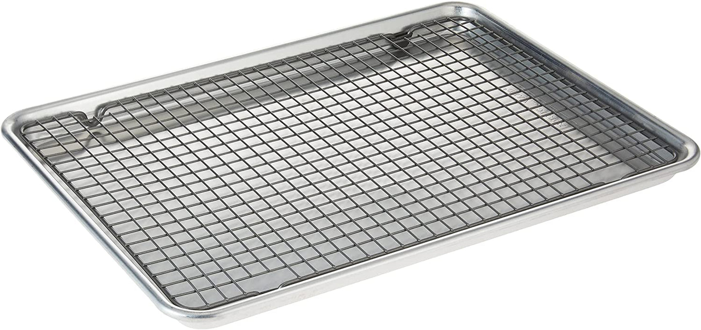 - 43172AMZM  Half Sheet with Oven Safe Nonstick Grid, 2 Piece Set, Natural