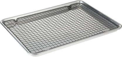 - 43172AMZM  Half Sheet with Oven Safe Nonstick Grid, 2 Piece Set, Natural