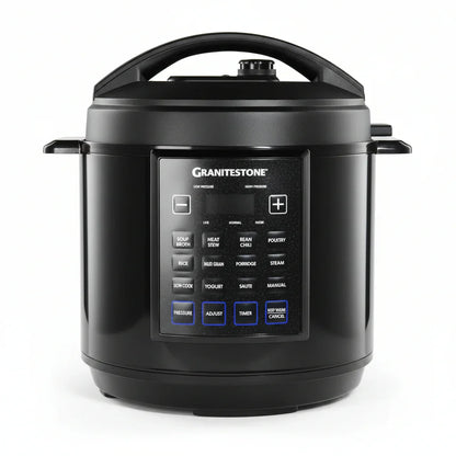 12-In-1 Multicooker with LED Display, Electric Pressure Cooker, Slow Cooker, Rice Cooker, Steamer, Saute, Yogurt Maker and Warmer, 6 Quart, 12 Pre-Set Functions as Seen on TV