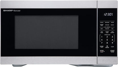 Countertop Microwave Oven with Removable 12.4" Carousel Turntable, 1000 Watt, 1.1 Cubic Feet, Stainless Steel