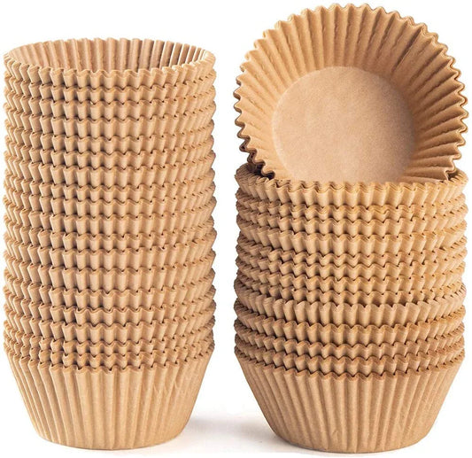 Standard Natural Cupcake Liners 500 Count, No Smell, Grease-Proof Paper Muffin Liners, Food-Grade Baking Cups for Cupcakes, Muffins, Nuts