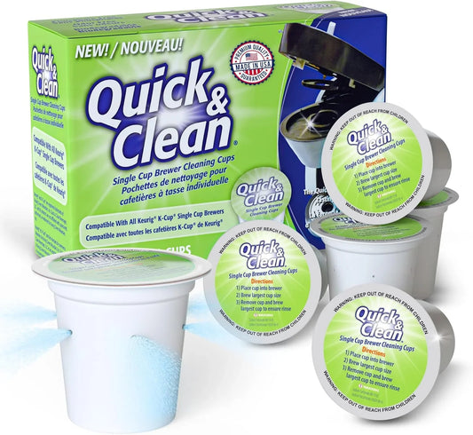 [6-Pack] Keurig Cleaning Pods - K Cup Cleaner Pod for Keurig - 2.0 Coffee Machine Compatible, Removes Stains, Non-Toxic and Eco-Friendly