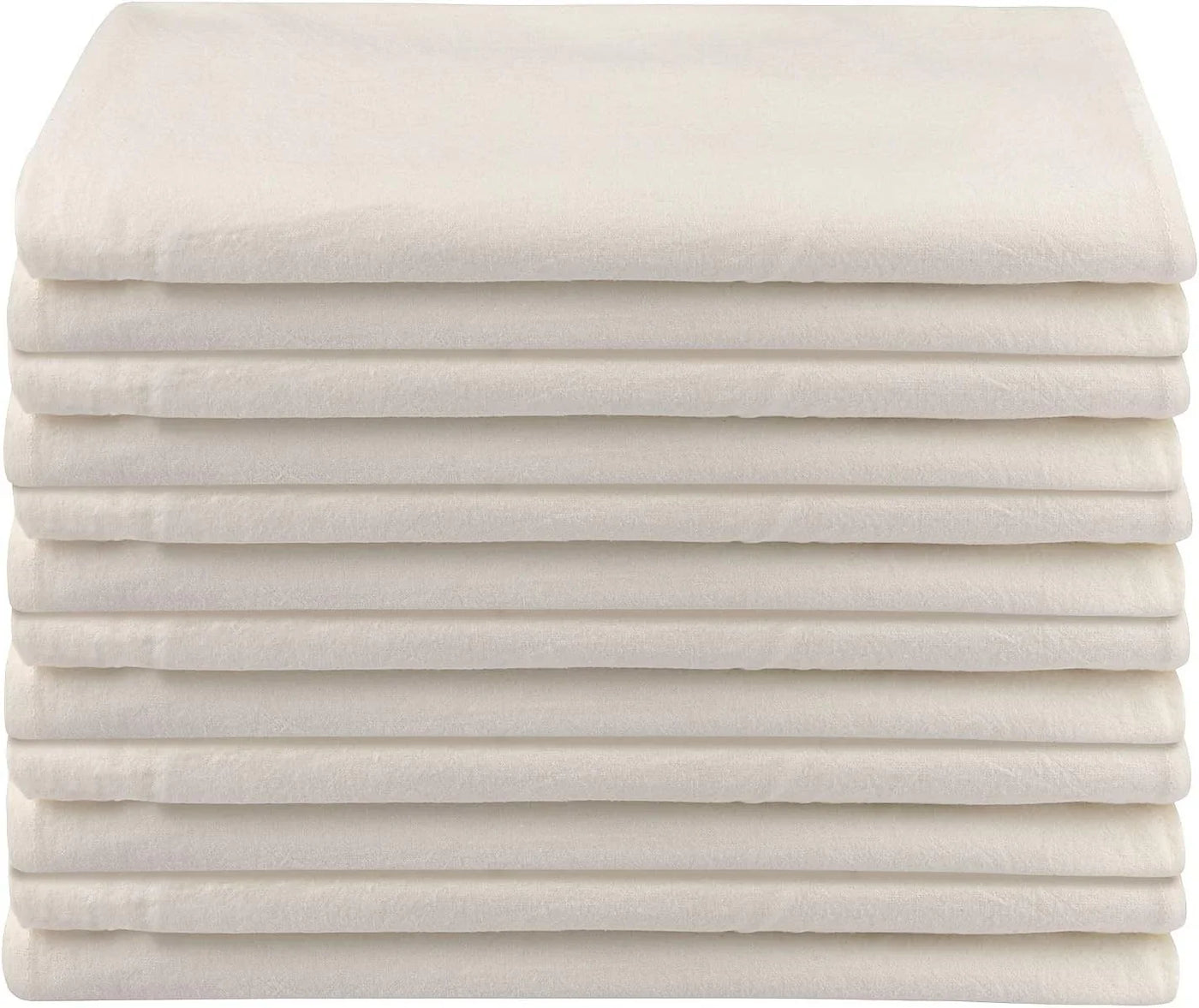 100% Cotton Flour Sack Towels – 12 Pack, 27X27 Inches, Natural, Lint-Free, Pre-Washed, Hemmed Edges – Reusable Kitchen Towels for Cleaning, Embroidery, Printing & Crafts - Natural