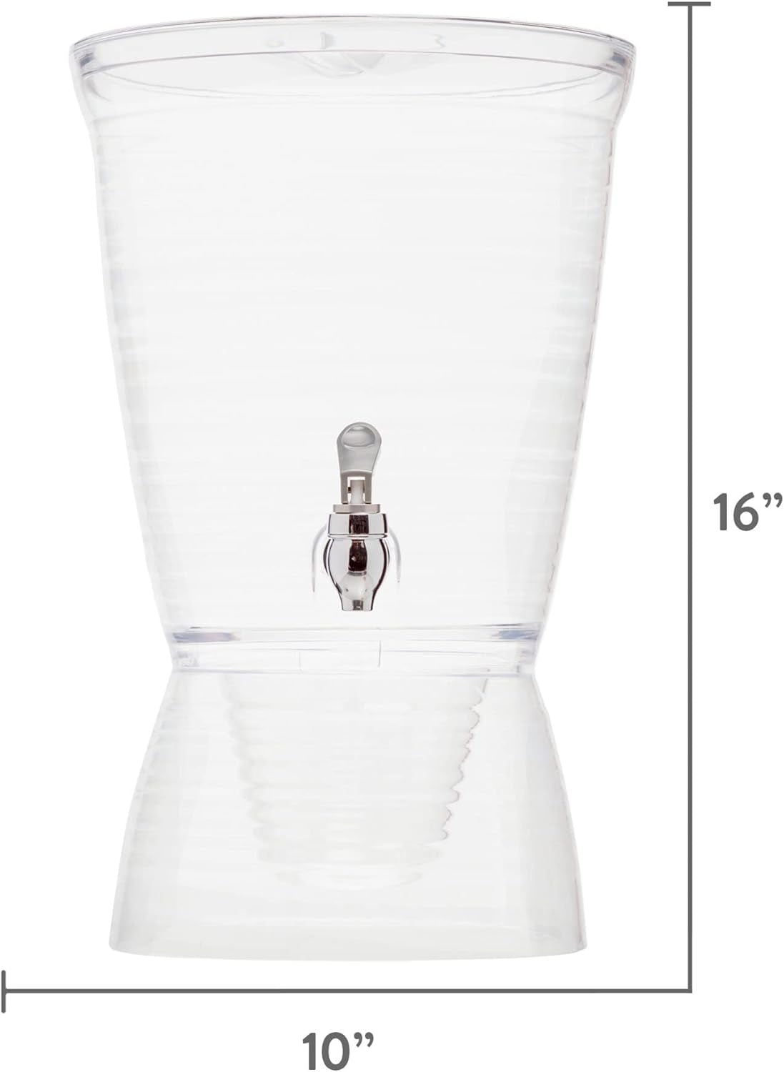 Bark Beverage Dispenser, 2.5 Gallon, Clear, (Pack of 1)