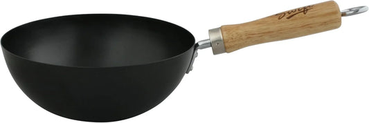 12108508 Non Stick Carbon Steel Wok with Wood Handle 20Cm/8-Inch