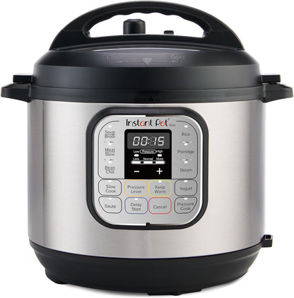 Duo 7-In-1 Mini Electric Pressure Cooker, Slow Rice Cooker, Steamer, Sauté, Yogurt Maker, Warmer & Sterilizer, Includes Free App with over 1900 Recipes, Stainless Steel, 3 Quart