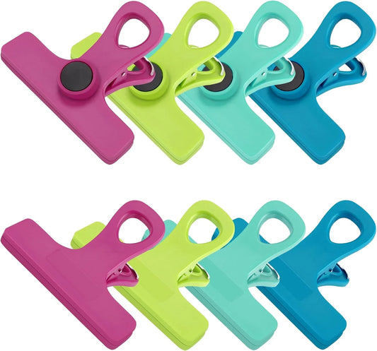 Chip Clips, Magnetic Bag Clips with Air Tight Seal for Food Storage, 8-Piece