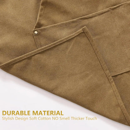 Durable soft cotton kitchen apron with stylish design and thicker touch
