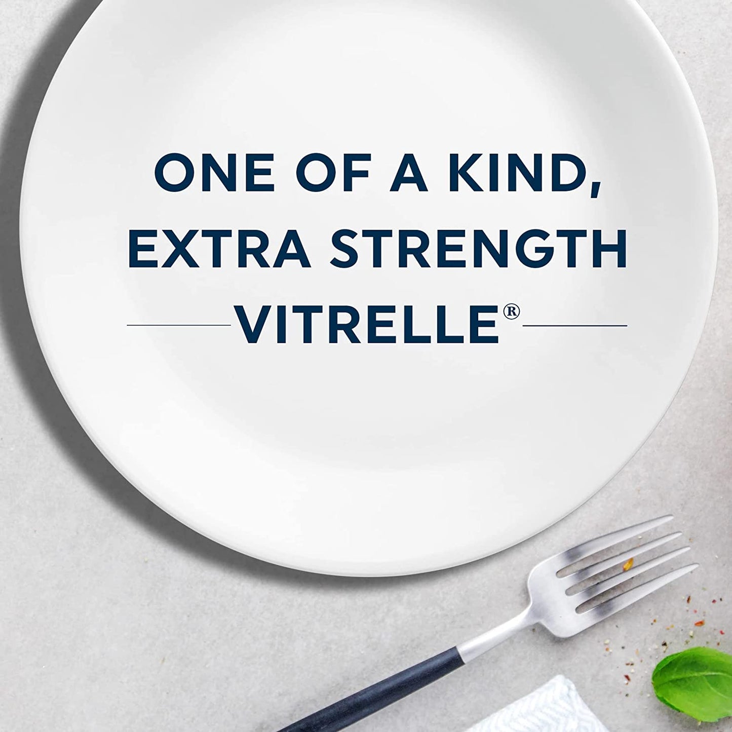 Vitrelle 10.25" Dinner Plates Set, Triple Layer Glass and Chip Resistant, Lightweight round Plates, 8-Piece Country Cottage