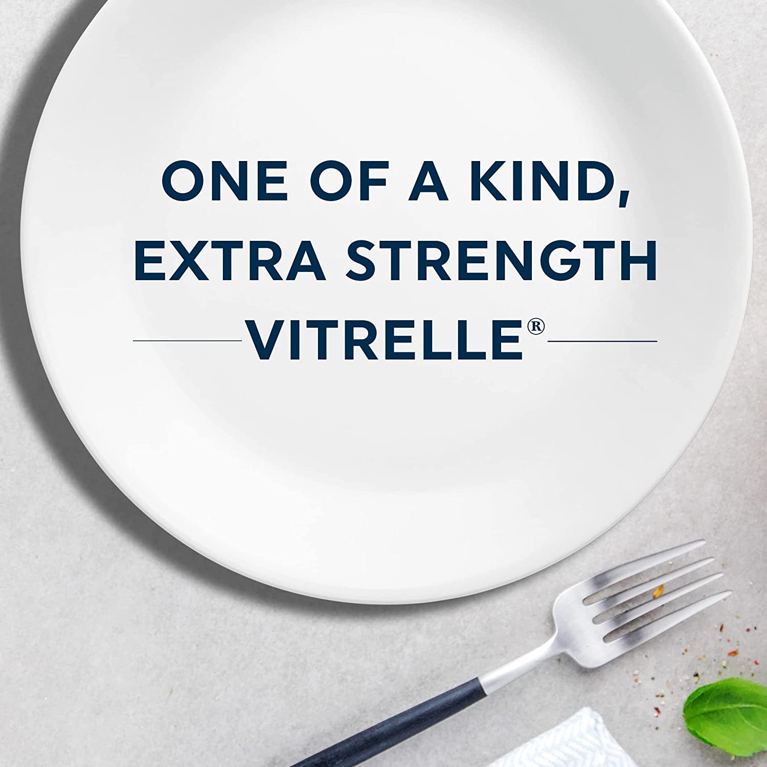 Vitrelle 10.25" Dinner Plates Set, Triple Layer Glass and Chip Resistant, Lightweight round Plates, 8-Piece Country Cottage
