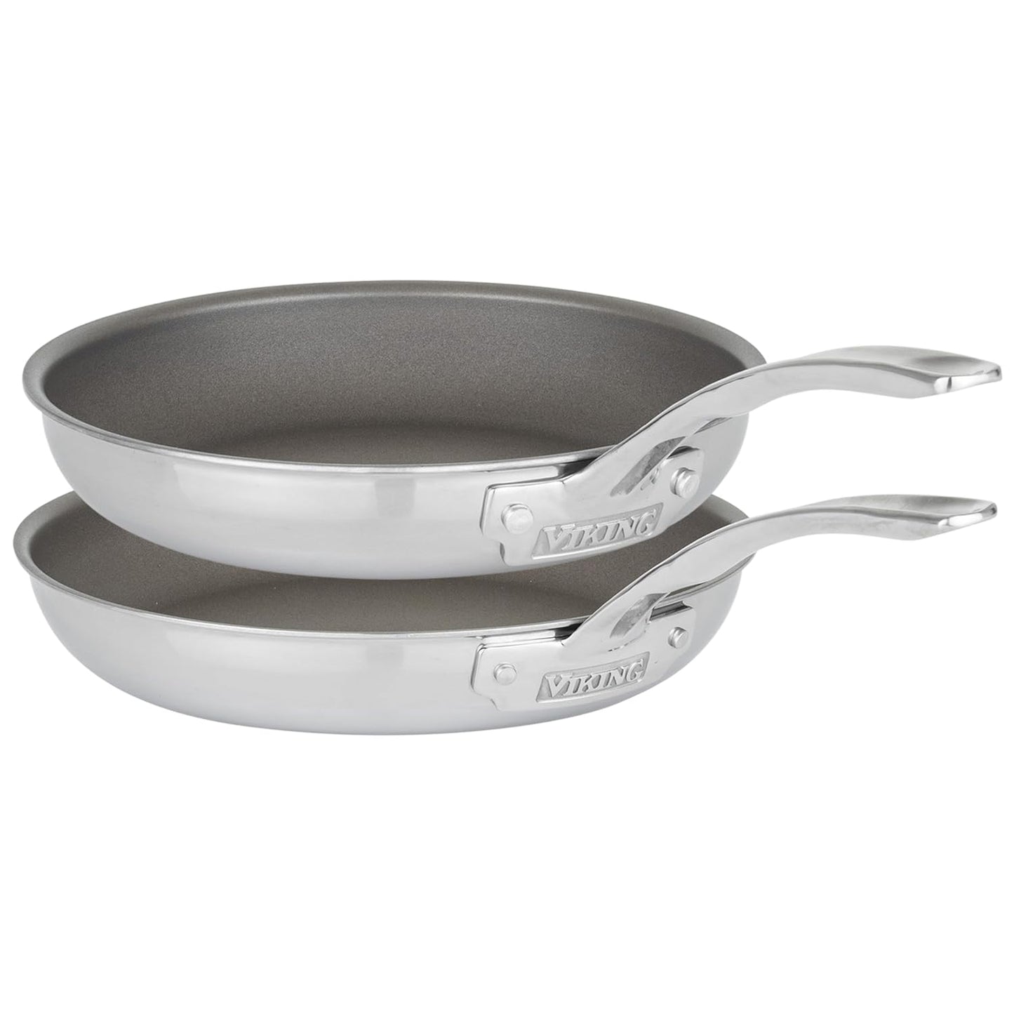 Pureglide Pro 3-Ply Nonstick Frying Pans, Made without PFAS, 2-Piece Induction Fry Pan Set, 9.5 and 11-Inch, Metal Utensil Safe Titanium Nonstick Surface, Oven Safe to 600F